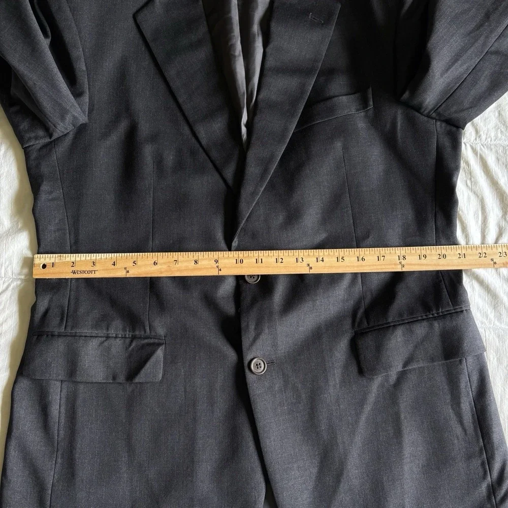 Brooks Brothers 1818 Mainline Regent Super 110s Wool Blazer Men's 43R Black 2BSV